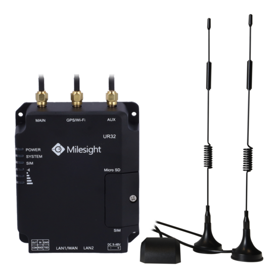 Milesight Industri&euml;le 4G LTE Cat 4 Router - Dual SIM, PoE &amp; GPS