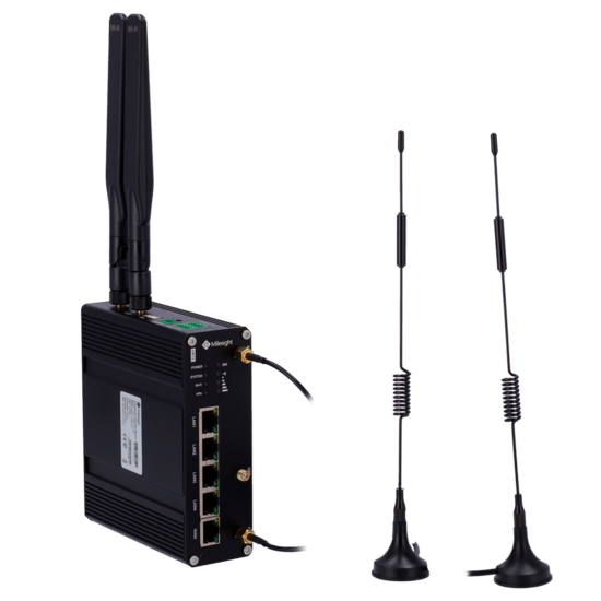 Milesight Industri&euml;le 4G Router - WiFi 6, Dual-SIM &amp; 5 Gigabit Poorten met PoE+