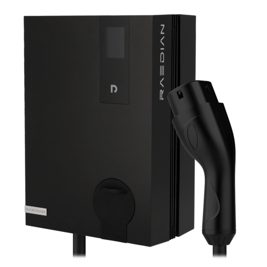 RAEDIAN NEO EV Laadpaal Type 2 - 7.4kW 32A 1-Fase - Met 5m Kabel en App - Grijs