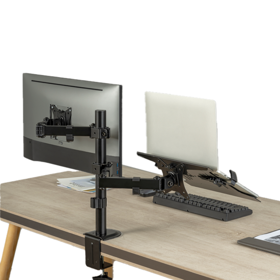 LDT66-C024ML Monitorarm en PC-houder - Bureauklem - 17-32 inch - Max 9 kg - VESA