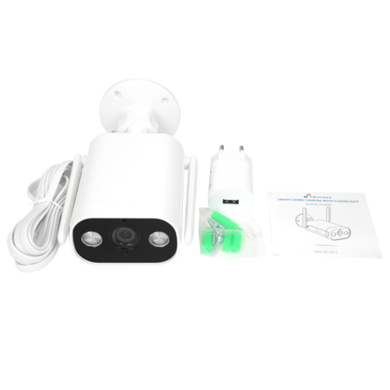 Nivian NVS-IPC-02-L Wifi IP Camera Buiten - 2K 3MP Beveiligingscamera met Audio