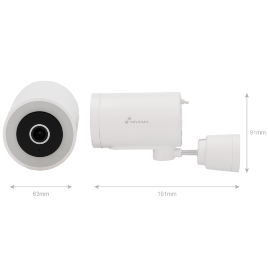 Nivian NVS-IPC-0H3-L Wifi Buitencamera - 4MP Beveiligingscamera met Autotracking