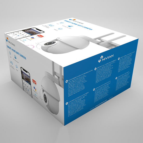 Nivian NVS-IPC-0S3 PTZ Outdoor WiFi Camera - 4MP Beveiligingscamera met Autotracking