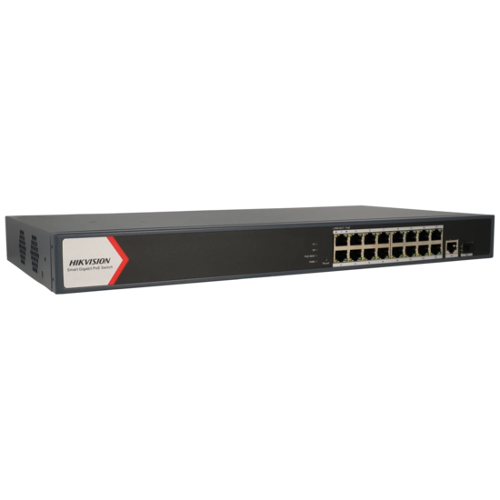 Hikvision Pro 18-Poort 230W Cloud Managed PoE Switch (16x PoE)