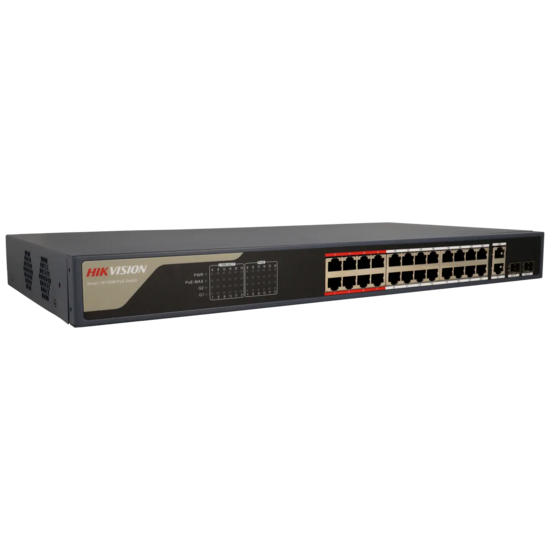 Hikvision Pro 28-poorts 370W PoE Cloud Rack-mount Switch