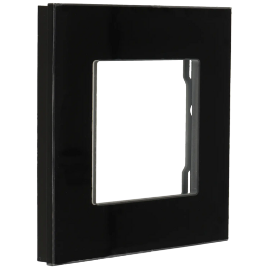A-SMARTHOME Afdekraam Zwart Gehard Glas 86x86mm voor 1 Apparaat