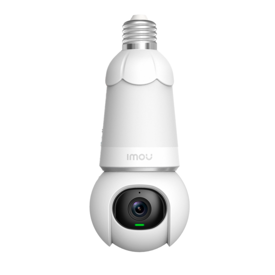 Imou Wifi bewakingscamera IPC-S6DP-3M0WEB-E27-IMOU met E27 aansluiting, PT, mic en luidspreker.