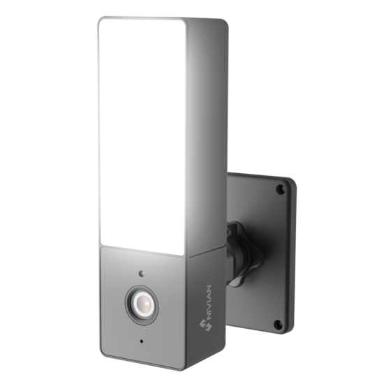 Nivian NVS-IPC-L2 buitenlamp WiFi camera 3 MP met bewegingsdetectie, IR nachtzicht, audio, Sd slot en op gratis app.