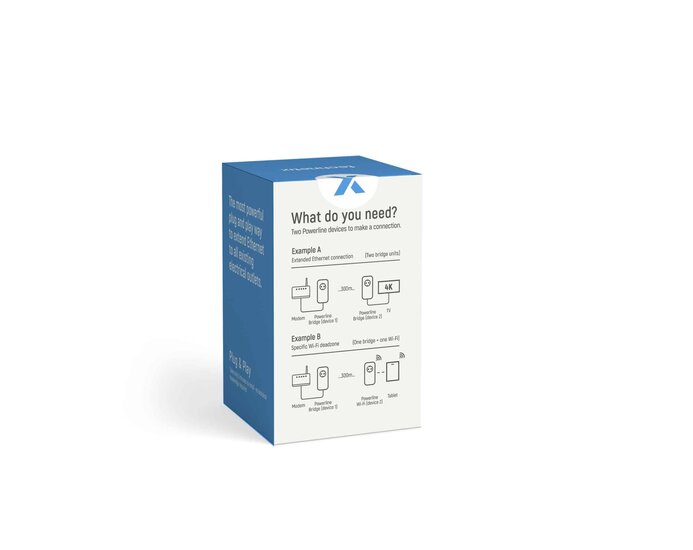 Powerline adapter PLA-BRIDGE-01 Plug &amp; play voor snelle internet via het stopcontact.