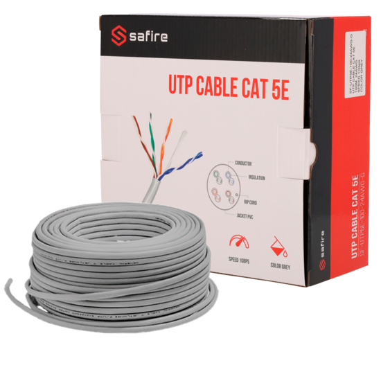 Safire Smart Cat5e UTP Netwerkkabel 100 meter - voor IP Camera's