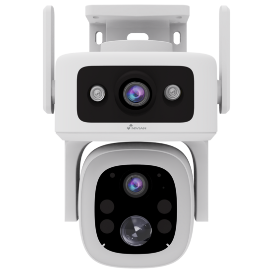 Nivian 4G Beveiligingscamera 3MP 2K - Gemotoriseerd op Accu