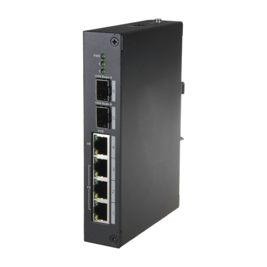 X-Security XS-SW0604-96-DIN-HIPOE Industri&euml;le L2 Switch - 90W PoE++