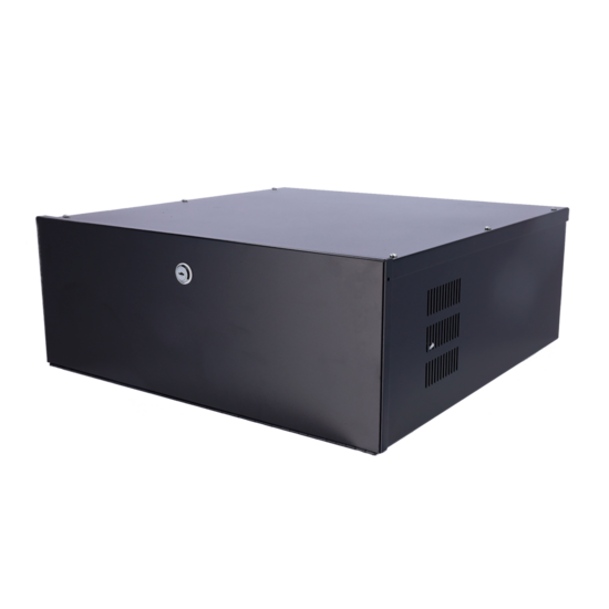 Metalen DVR Lockbox - Beveiligingskast voor CCTV Recorder tot 4U met Ventilator