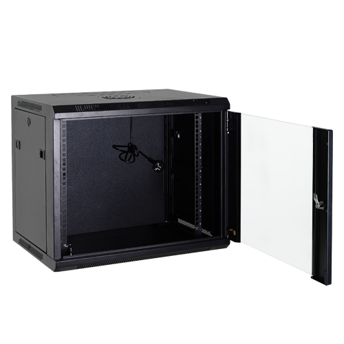 19 inch Wall Rack 4U - Wandgemonteerde Rackkast met Ventilator en Stekkerdoos
