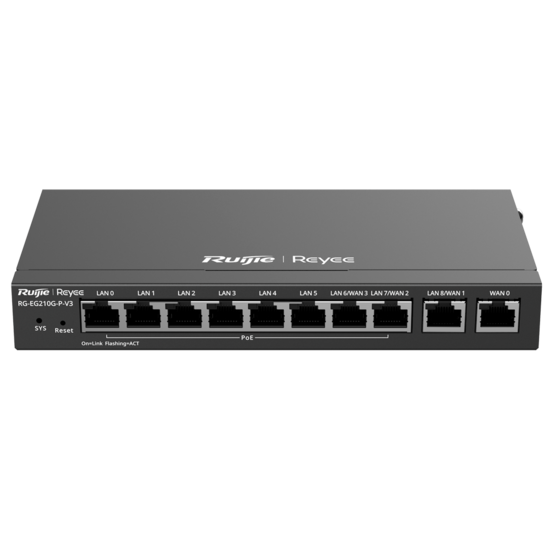 Ruijie Reyee RG-EG210G-P V3 PoE Router - 10 Poorten &amp; Cloud Controller