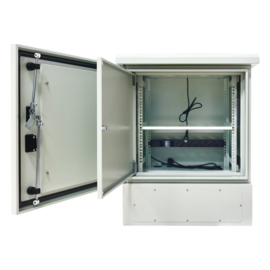19 Inch Outdoor Serverkast 9U - IP65 Weerbestendig Vloerrek met Koeling