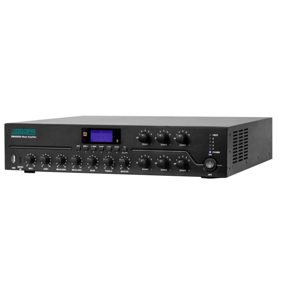 DSPPA DMA250 Digitale Mengversterker 100V - 250W - Bluetooth, USB, FM &amp; 6 Zones