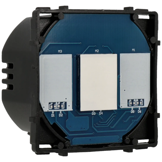 A-SMARTHOME Glazen Touch Lichtschakelaar - 1-Knops Inbouw - Zonder Blauwe Draad