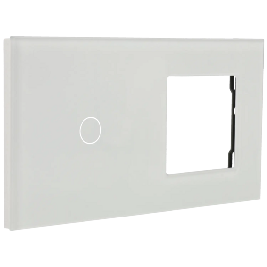 A-SMARTHOME Luxe Glazen Touch Schakelaar - 1-Voudig - Wit - Led-Verlichting