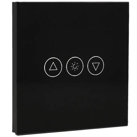 A-SMARTHOME Shutter Switch Panel Touch Glas Zwart