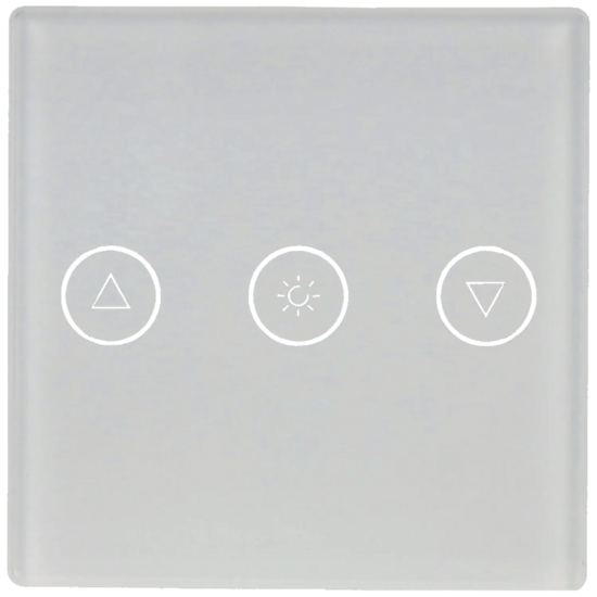 A-SMARTHOME Shutter Switch Panel Wit Gehard Glas Touch Wandpaneel