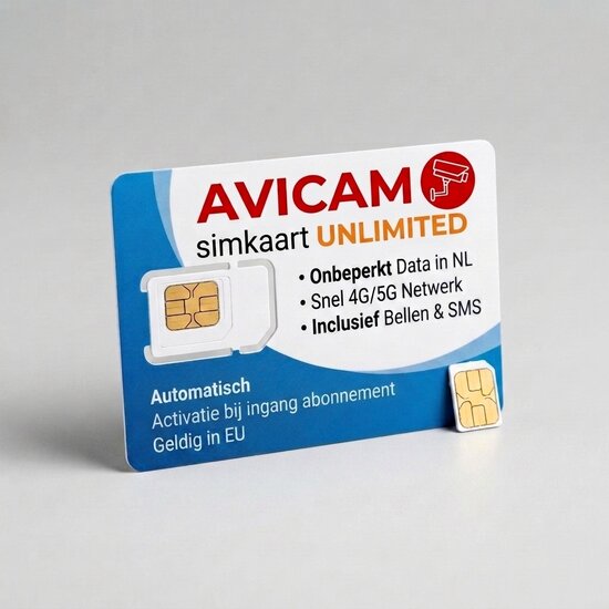 Avicam Simkaart Unlimited voor 4G/5G Routers en CCTV