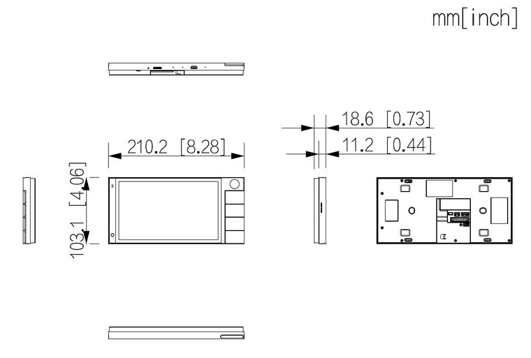 Dahua SCP3022B-IBZ-S Monitor - 7 inch Hybride Android Paneel