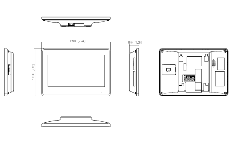 Dahua VTH5422HB-W Monitor - 7 inch Hybrid 2-Draad Wifi voor Binnen