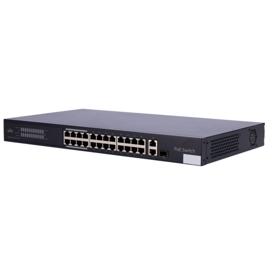 Uniview Cloud Managed PoE Switch UV-NSW3000-24T1GT1GC-POE-IN - 24 Poorten 370W