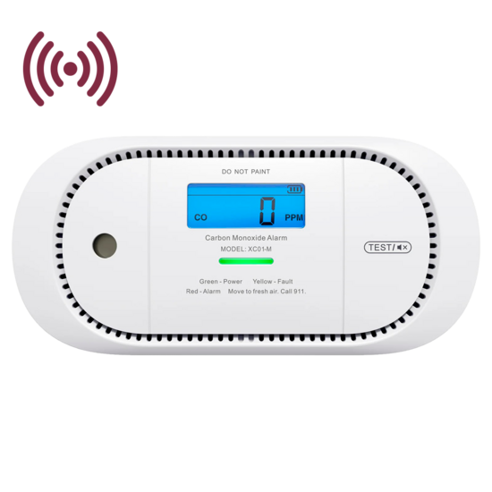 X-Sense XC01-M Koolmonoxidemelder met Hub-koppeling en LCD-scherm