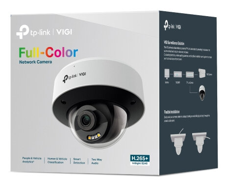 VIGI InSight S245(2.8mm) IP Beveiligingscamera 4MP Dome voor Buiten IP67 IK10
