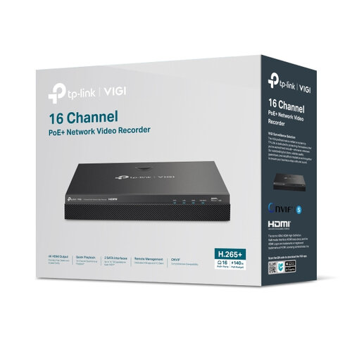 VIGI NVR2016H-16MP Netwerk Video Recorder met 16 Kanalen en PoE voor Beveiliging