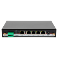 Hongdian Industri&euml;le 4G LTE Cat 6 Router - Dual SIM, AC1200 WiFi &amp; 5 Gigabit Poorten