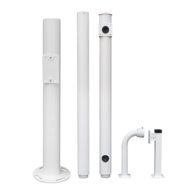 Modulaire Cameramast POLE-350-D - 3,50m Wit - IP65 Gegalvaniseerd Staal