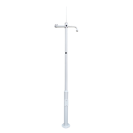 Cameramast POLE-450-D - Modulaire Camerapaal 4,5m - Wit Gegalvaniseerd Staal