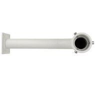 Witte Paalbevestiging Arm voor Dome en PTZ Camera - Gegalvaniseerd Staal