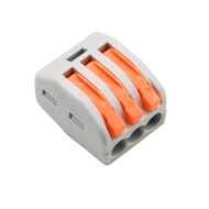 Wago Lasklem 3-voudig met Hendel - 0.08 tot 4 mm&sup2; - Compacte Draadverbinder