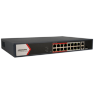 Hikvision 18-poorts 130W Cloud PoE Switch met 2 Uplink poorten