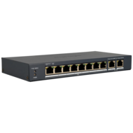 Hikvision 10-Port Cloud Switch met 8 PoE-poorten en 2 Gigabit Uplink