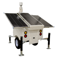 Safire Mobiele CCTV Trailer met 360W Zonnepanelen en 2520Wh LiFePo Batterij
