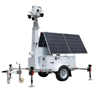 Safire Mobiele CCTV Aanhanger met 9m Telescoopmast en 12000Wh LiFePo Accu