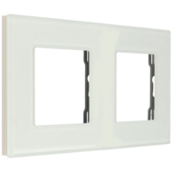 A-SMARTHOME Afdekraam 2-Voudig Gehard Glas Wit - A-FR157-2G-W