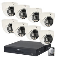 Dahua 2MP FULL HD camerabewakingssysteem 8 HD-CVI camera's incl. microfoon.
