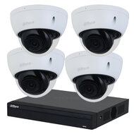 Dahua Camerabewaking Set - 4 Starlight 2MP PoE Dome Camera's voor Buiten