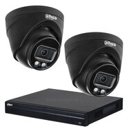 Dahua Camerabewaking Set 4MP - PoE Dual Light met Gekleurd Nachtzicht voor Buiten