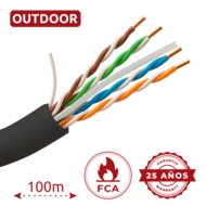 Safire Smart Cat6 Netwerkkabel 100m - 100% Koper voor Buitengebruik