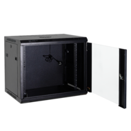 19 inch Wandrack 6U met Ventilator en Stekkerdoos - Zwart SPCC Staal