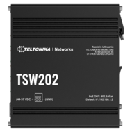 Teltonika TSW202 Industri&euml;le Managed PoE+ Switch - 10 Poorten L3 DIN-rail