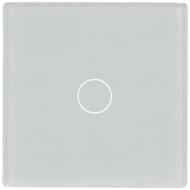 A-SMARTHOME Smart Touch Schakelaar - 1 Knop - Wit Gehard Glas met Led-indicatie