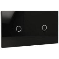 A-SMARTHOME Glazen Touch Lichtschakelaar - Dubbele Wisselschakelaar - Zwart